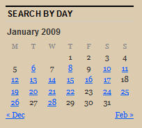 Search calender